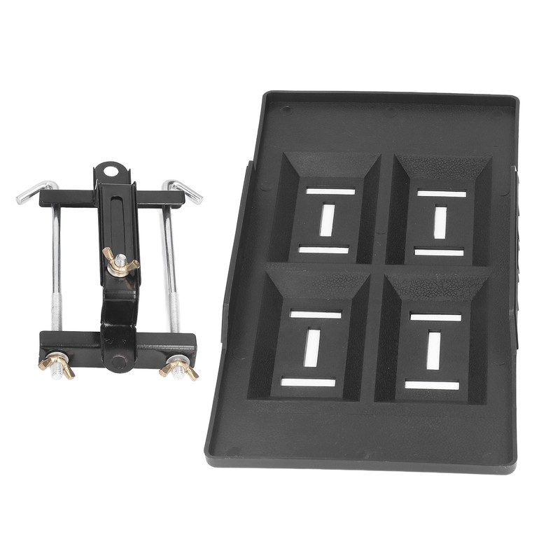 Car Battery Hold Down Tray Bracket Kit Height Adjustable Black