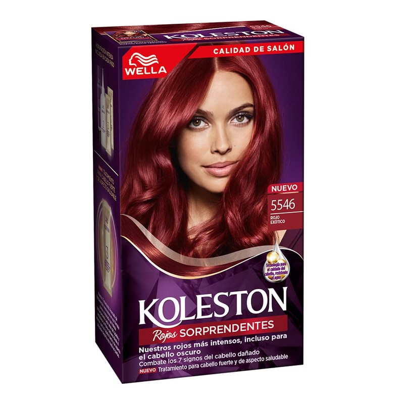 Koleston Tinte Permanente 5546 Rojo Exótico, 70 ml - Paquete