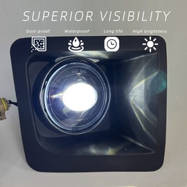 LED Fog Lights fit for 2014-2015 GMC Sierra 1500,Front Bumper Fog Lamps W/Switch & Wiring Harness(Clear Lens)