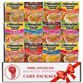 Ramen Noodles Soup Cup Variety 12 Pack Care Package GIft Basket by Rebel Smuggling Galactic Emporium