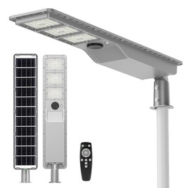 12000W Solar Street Light Outdoor Waterproof, Flood Light Dusk to Dawn with 60,000mAh LiFePO4 Battery & Motion Sensor, LED Security Lights Solar Powered for Parking Lot/Yard/Garage (8+ Years Lifespan)