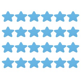 PATIKIL 3.9 x 3.9 Star Carpet Spot, 24Pcs Floor Spot Marker Waterproof Nylon Line Up Sign Decoration for Classroom, Blue