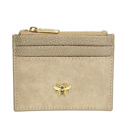 Alice Wheeler Bee Vegan Leather Coin & Card Ladies Purse (Bronze)