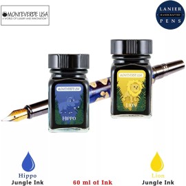 Monteverde Hippo (Dark Blue) Lion (Yellow) G309HI G309LI 30ml Each Ink Bottle