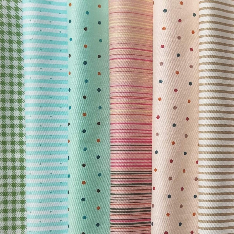 Qililandiy 25pcs Cotton Fabrics Bundles with 25 Different Patterns Random