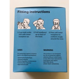 White Cone Disposable Face Mask. Non-Rated Dust Masks (50 counts per package)