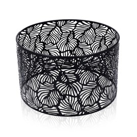 Tissting Small Lampshades E27 E14 Iron Texture Lampshade 25 x 16 cm Nordic Style Intervention Lampshades for Table Lamps, Floor Lamps, Pendant Lamps, Black