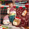 BSTAOFY Christmas Gingerbread Man Soft Plush Pillow Xmas Ginger Stuffed