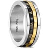King Will 8mm Spinner Stainless Steel Ring Rotatable Roman Numerals