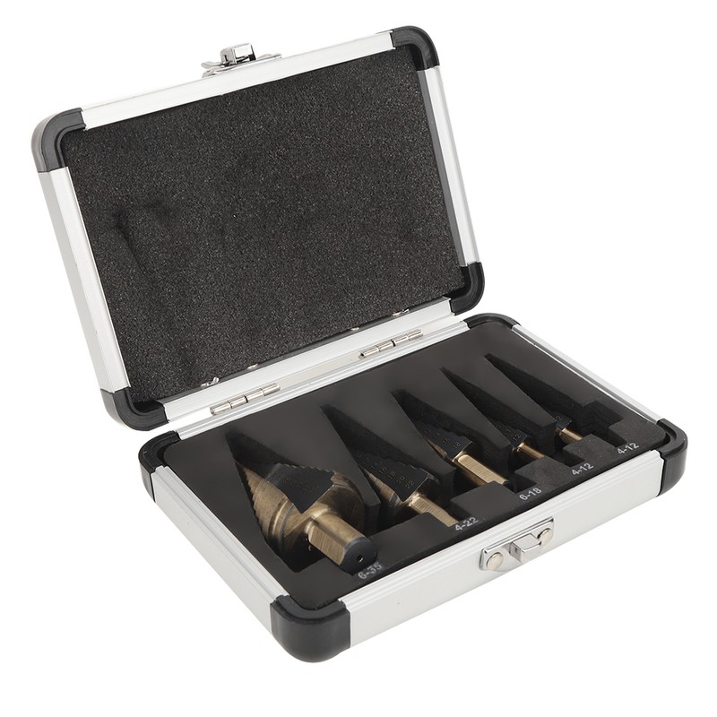 5PCS HSS4241 Step Cone Drill Bit Metric Hole Cutter Bit