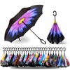SIEPASA Spar. Saa Double Layer Inverted Umbrella with C-Shaped Handle,
