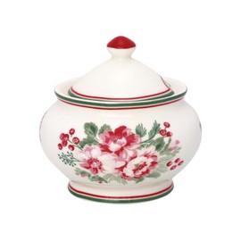 GreenGate STWSUGCHN0104 Charline Sugar Bowl White 0.35 L (Pack of 1)