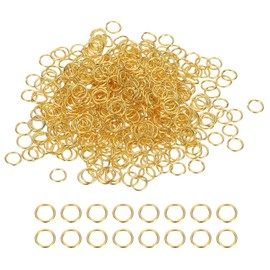 PATIKIL Open Jump Rings, 2000 Pcs 7mm Round Ring Charm Loops Connector for Jewelry Making Supplies DIY Craft Keychains Necklaces Earrings, Gold Tone