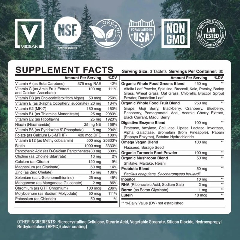 Whole Food Multivitamin, Multivitamin For Men, Multivitamin