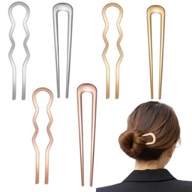 6 Pcs Hair Pins for Fine Hair Vintage Hairpin U Shaped Metal Hair Pins Non Slip Hair Sticks for Thick Hair Hair Accessories for Women Wedding Styling