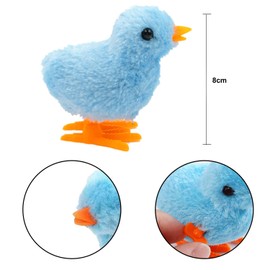 BORFUE 4pcs Easter Jumping Chick Wind up Chick for Kids Party Game Plush Chick Wind up Toysfor Children (random color)