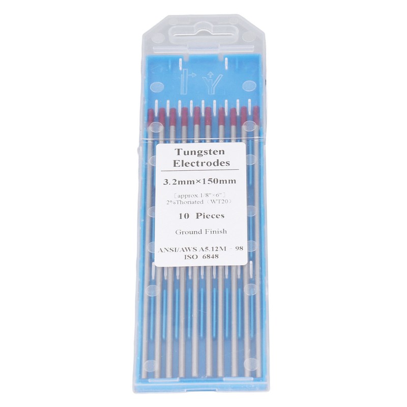 10PCS Set TIG Welding Tungsten Electrodes 1/8x6in Arc Welding Tungsten