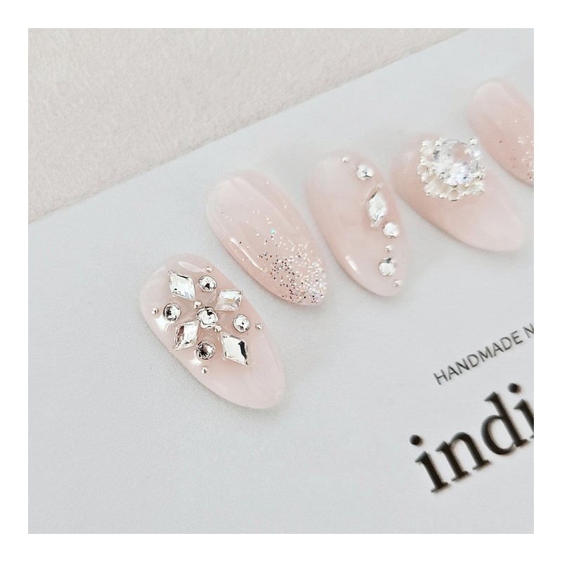 Byeolbitgra Handmade Nail Tips - Coffin Midi / 별빛그라 수제네일팁