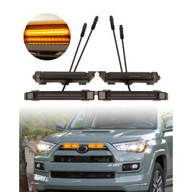 LED Amber Grill Lights for Toyota 4Runner 2020 2021 2022 2023 2024 Raptor Grille Lights Fits SR5 TRD Off-Road Sport Limited,4pcs