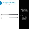 TRQ Back Glass Lift Support Shock Strut Set Compatible with