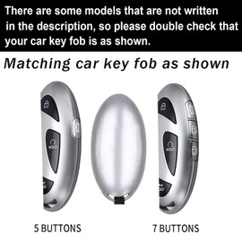 ontto 5/7 Buttons Key Fob Cover Fit for Hyundai 2024 2025 Smart Remote Car Key Holder with Keychain for Ioniq 6 Grandeur GN7 Kona Elantra Azera Sonata Hybrid Santa fe Tucson Santa Cruz,Black