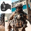 AOUTACC Airsoft Mask, Half Face Mesh Masks with Ear Protection