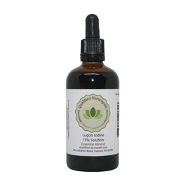 Lugols Iodine Solution 15% - 100ml - with Glass Pipette