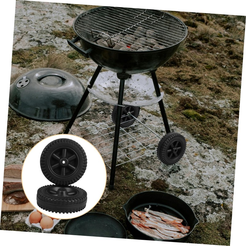 Sosoport 2pcs Bbq Wheels for Grill Cart Bbq Grill Wheels