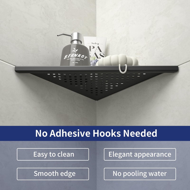 Bernkot Corner Shower Shelf 2 Pack, 304 Stainless Steel Shelf