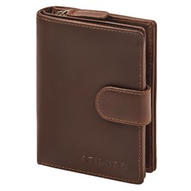 STILORD 'Aventus' Elegant Men's Leather Wallet with RFID Protection Against Data Theft - Many Card Slots - Coin Compartment with Zip - Men's Wallet Genuine Leather, Colour:Sonora - Cognac