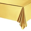 POPOYU Metallic Foil Gold Party Tablecloth,137 * 274cm Large Metallic