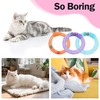 QACUU 5pcs Cat Toy Donut Rings with Bells – Soft