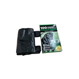 Tidyz 1, 100, 200 or 600 - PREMIUM FRAGRANCED EXTRA STRONG BLACK Doggy Poo Poop Bags (2 x Box of 100)