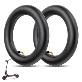 SYACHI 10x2.5 Electric Scooter Inner Tube - Thicker Butyl Rubber, 10-inch Inner Tube with 90° Valve, 60/70-6.5 Replacement Hose for Ninebot MAX G30 G30P G30LP/Kugoo M4 M4Pro/Soflow So4 Pro (2PC)