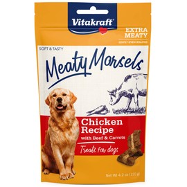 Vitakraft Meaty Morsels Treats for Dogs, Extra Meaty, Gently Oven-Roasted, Soft and Tasty
