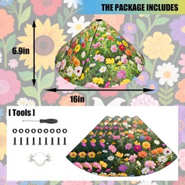 Floral Pattern Squirrel Baffle - Keep Squirrels Away and Attract Birds - Durable Cone - Shaped Squirrel - Proof Guard for Bird Feeders