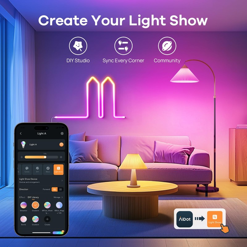 OREiN Matter Smart Light Bulb, Smart Light Bulbs Work with