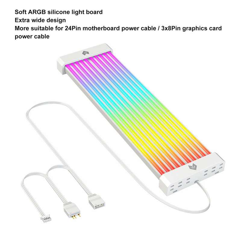 ARGB Extension Sleeved Cable 5V 3 PIN Bendable Silicone Synchronized