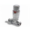 Greenedhouse ZZ-3023 Oslo Straight Chrome TRV and Lock Shield Valve