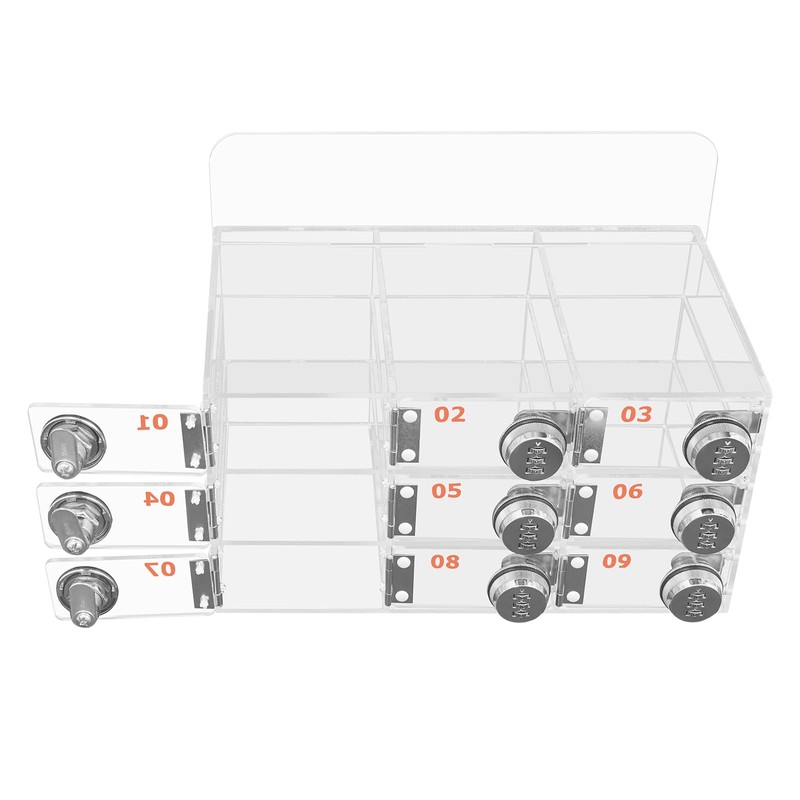9 Slots Cell Phone Storage Box, Acrylic Cell Phone Locker