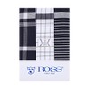 Ross 3x Exclusive Black Half-Linen Tea Towels 50 x 70