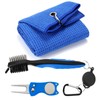 3 in 1 Golf Cleaning Kit, Microfiber Golf Towel with
