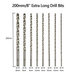 Vikye Brocas Helicoidales, 8 Piezas, 4-10 mm, Acero de Alta Velocidad (HSS), Ideal para Metal, Aluminio, Hierro, Acero Aleado, Madera, Plástico