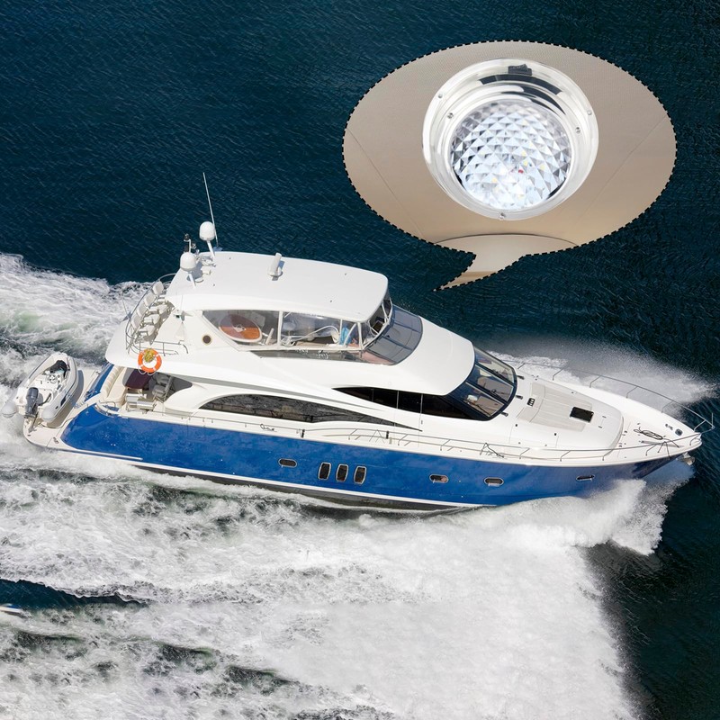 Besramtic Marine Boat Dome Light LED with Switch Stainless Steel
