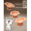 Eccolo Cat Bowl Ceramic Raised Tilted Elevated Cat Food Dish