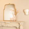 Creative Co-Op Arched Metal Framed Wall Mirror, Antique Goldleaf