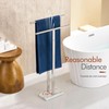 KOKOSIRI Floor Stand Towel Rack for Bathroom 2-Tier Free Standing
