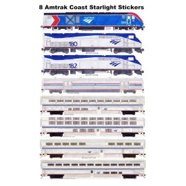 Amtrak Coast Starlight 8 individual Stickers Andy Fletcher