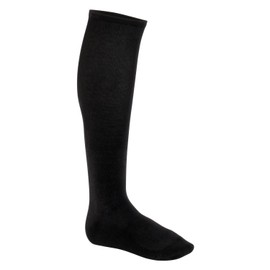 Footstar Women's and Men's Travel Knee Socks Light (1 Pair) with Compression Effect, black