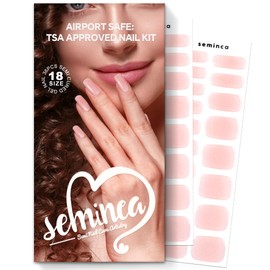 SEMINCA Semi Cured Gel Nail Strips-Salon Quality Semi-Cured Gel Press On Nails Stickers Strengthening Quick DIY Nail Art Manicure Kits for Women at Home 14-Day Wear(Nebula Veil Gradient)